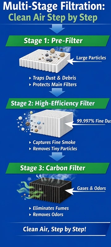 intelligent fume extractor_Purification Hierarchy Diagram